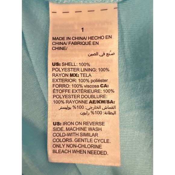 Chico’s Light Blue Blouse Size 1 (M/8-10) Polyester Shell Rayon Lining - Picture 7 of 7